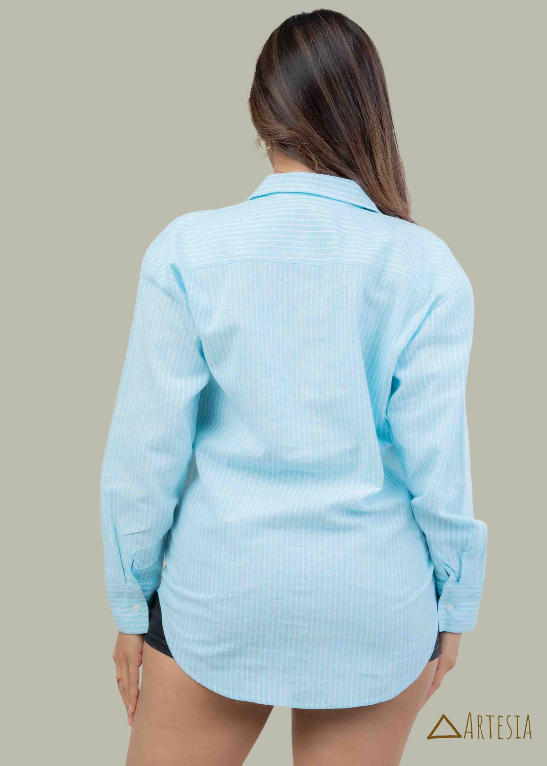 Manhattan Sky Oversized Blouse
