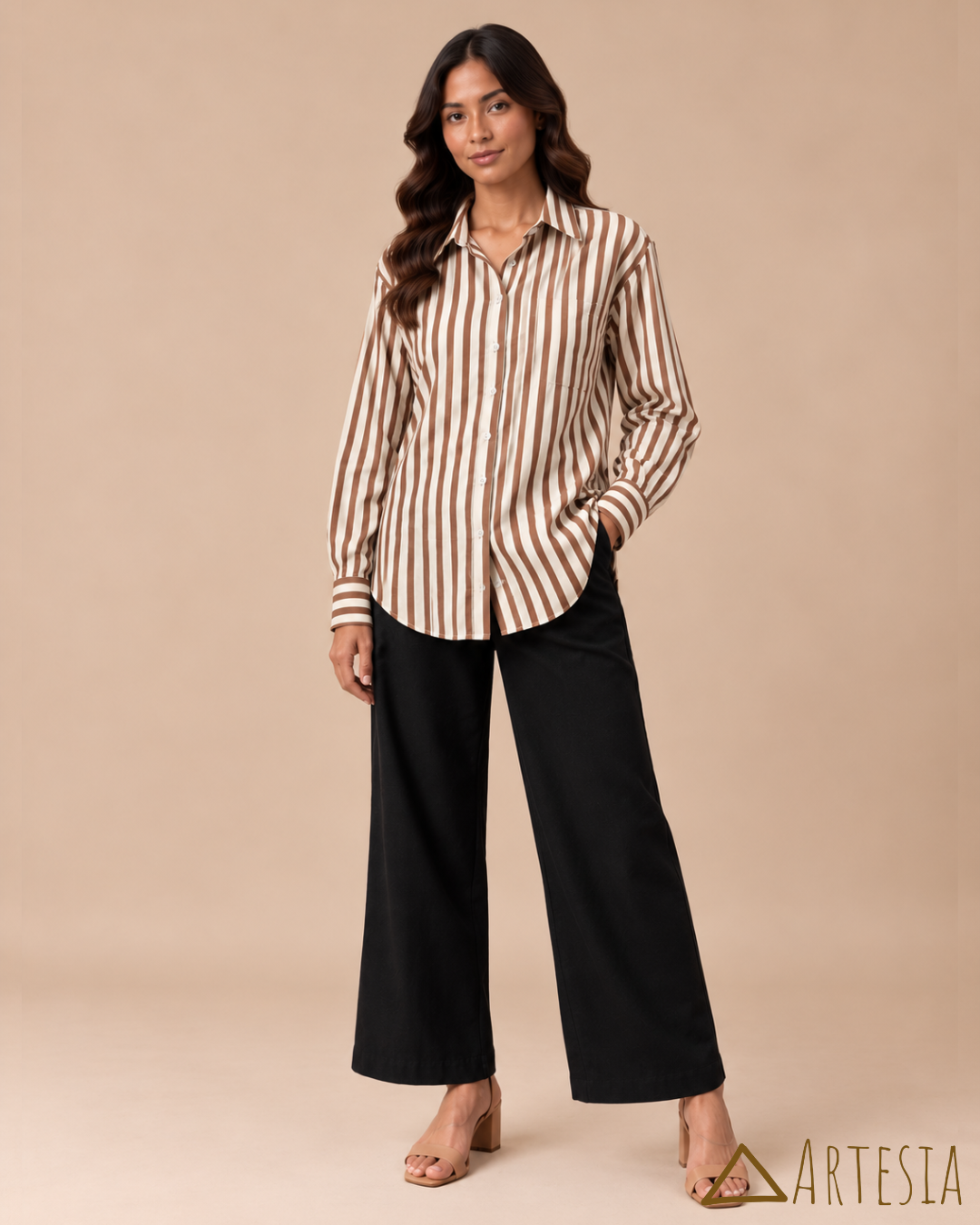 Capri Espresso Stripe Shirt
