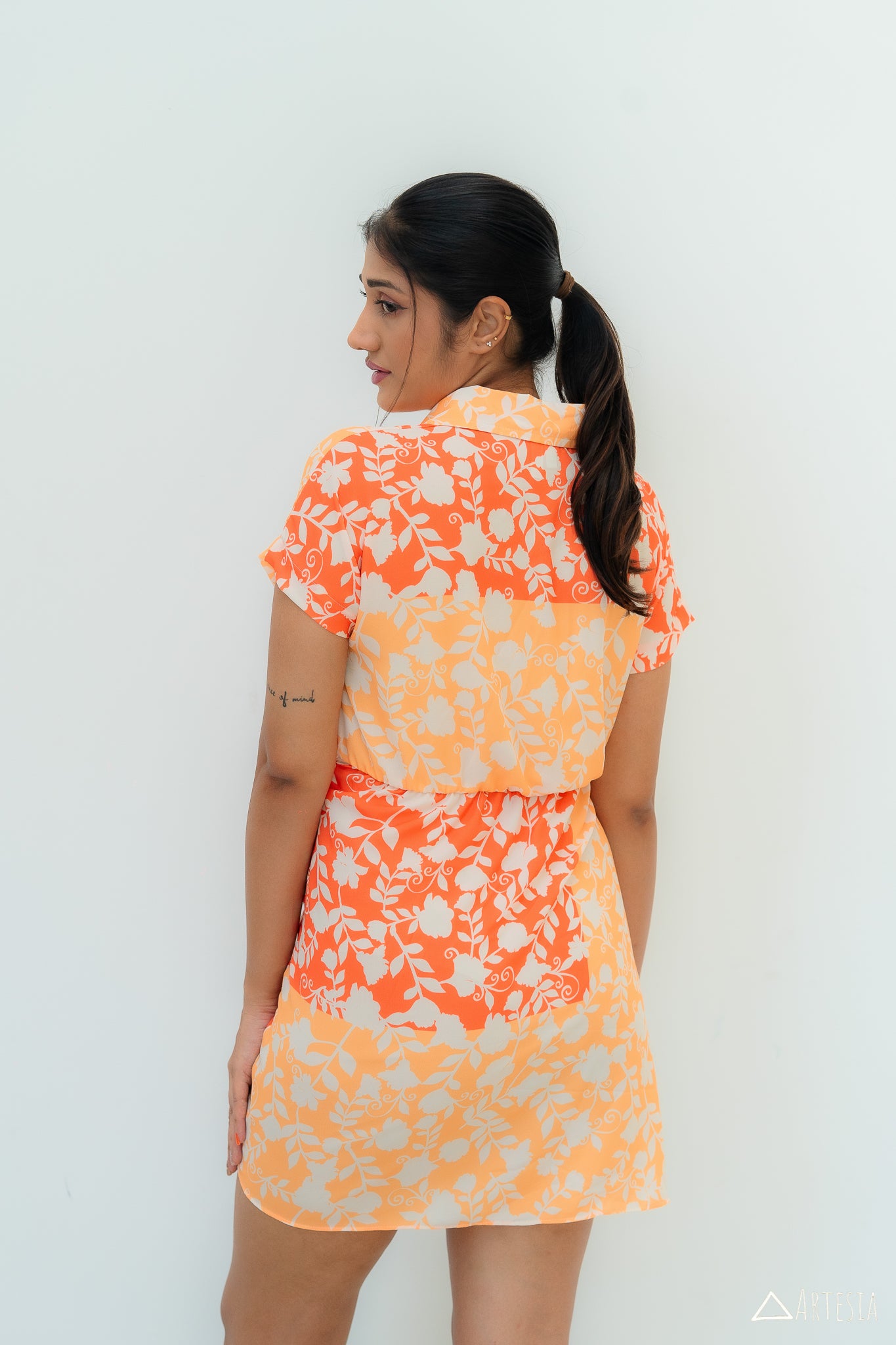 Citrus Blossom Wrap Dress