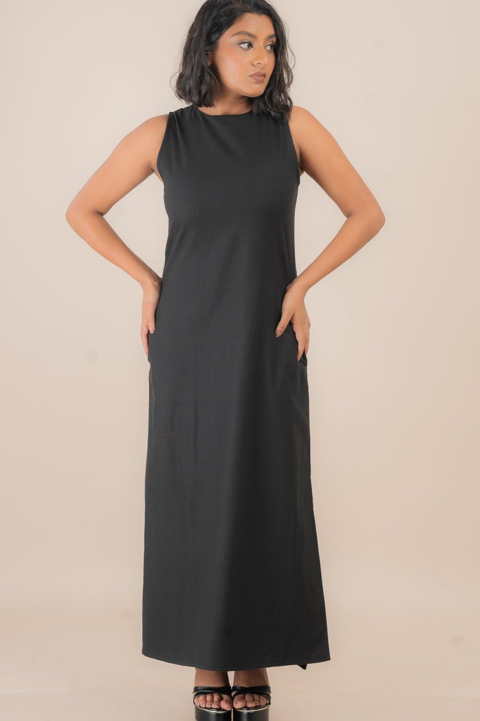 Classic Linen Sleeveless Dress