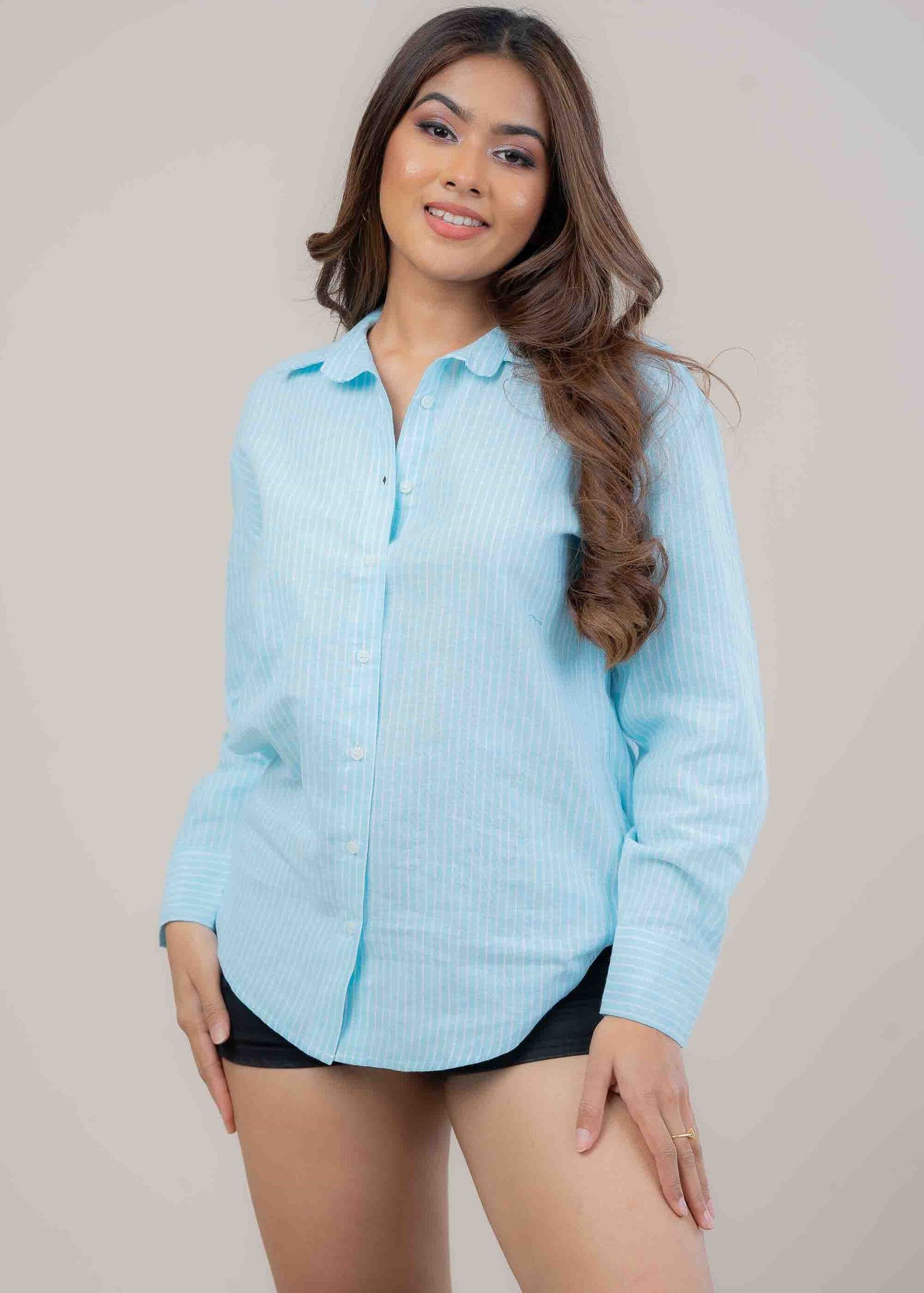 Manhattan Sky Oversized Blouse