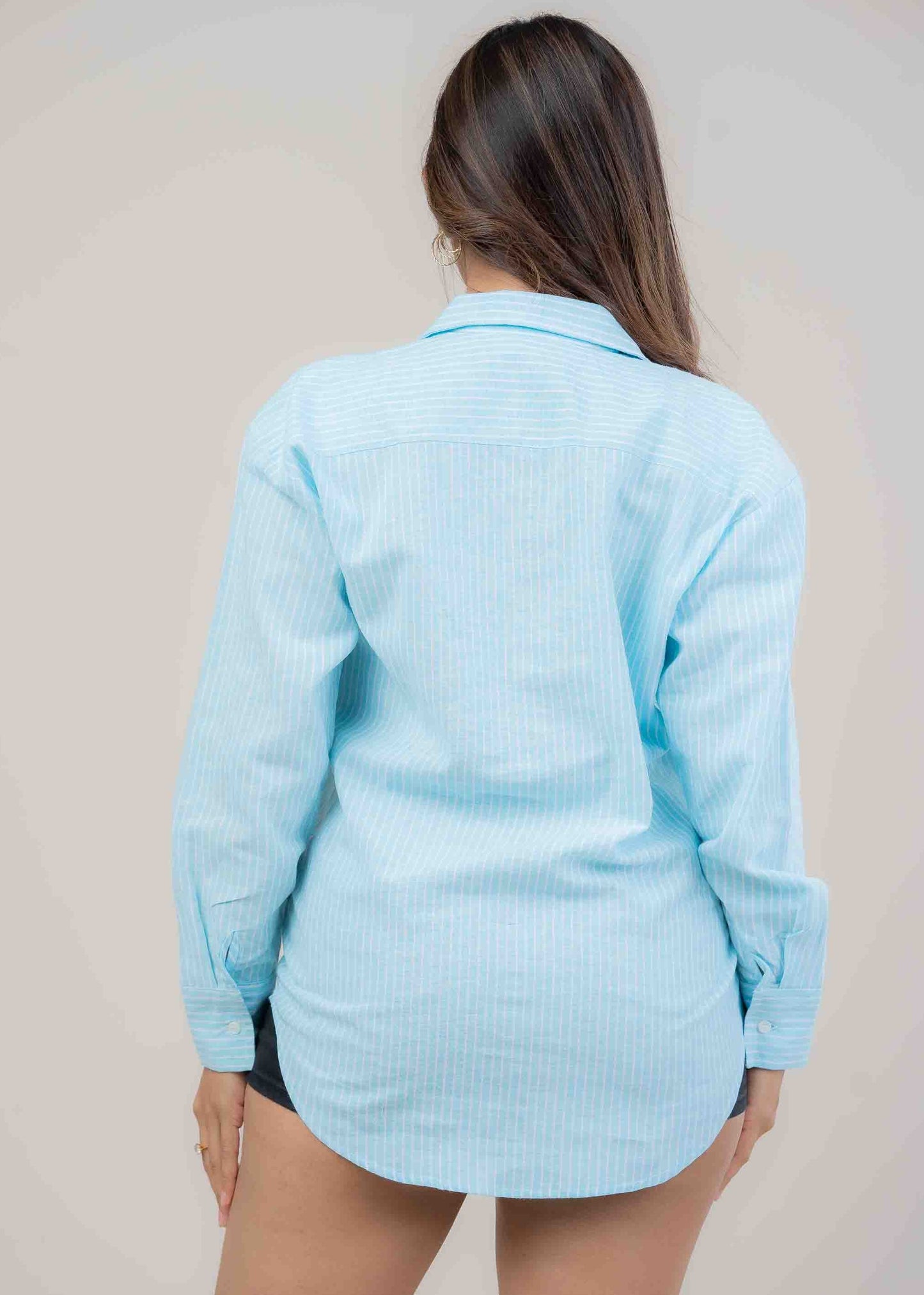 Manhattan Sky Oversized Blouse