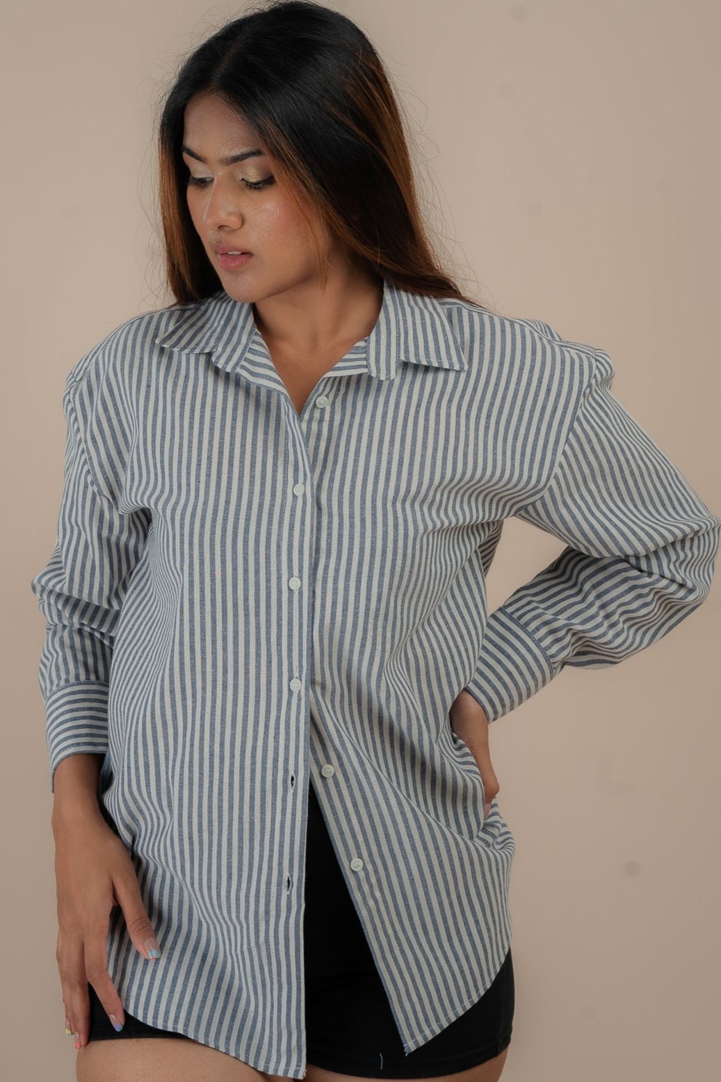 Broadway Stripe Oversized Blouse