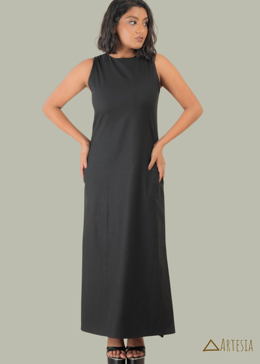 Classic Linen Sleeveless Dress