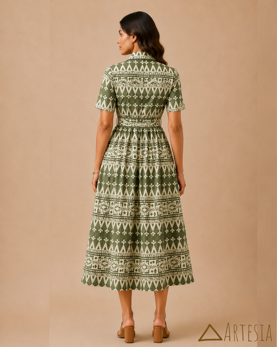Atlas Olive Midi Dress