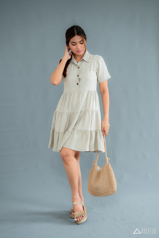 Linen Luxe Tiered Dress