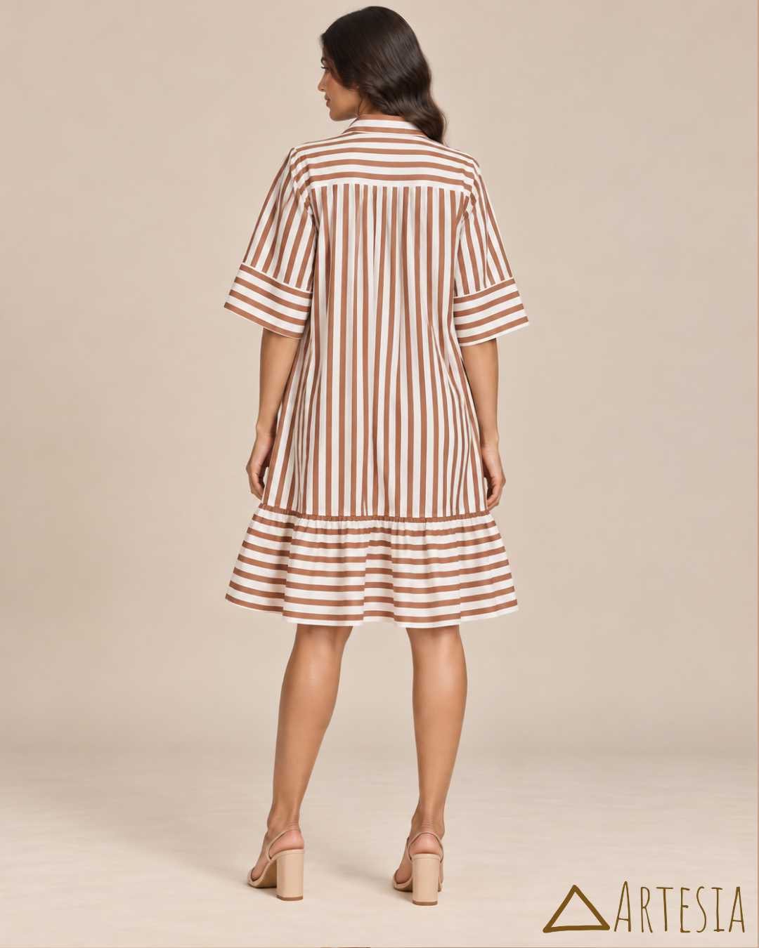 Capri Clay Stripe Dress