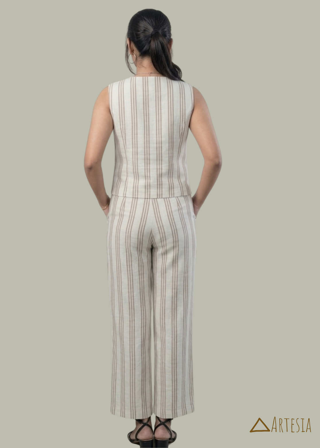 Caspian Stripe Tailored Duo - Top