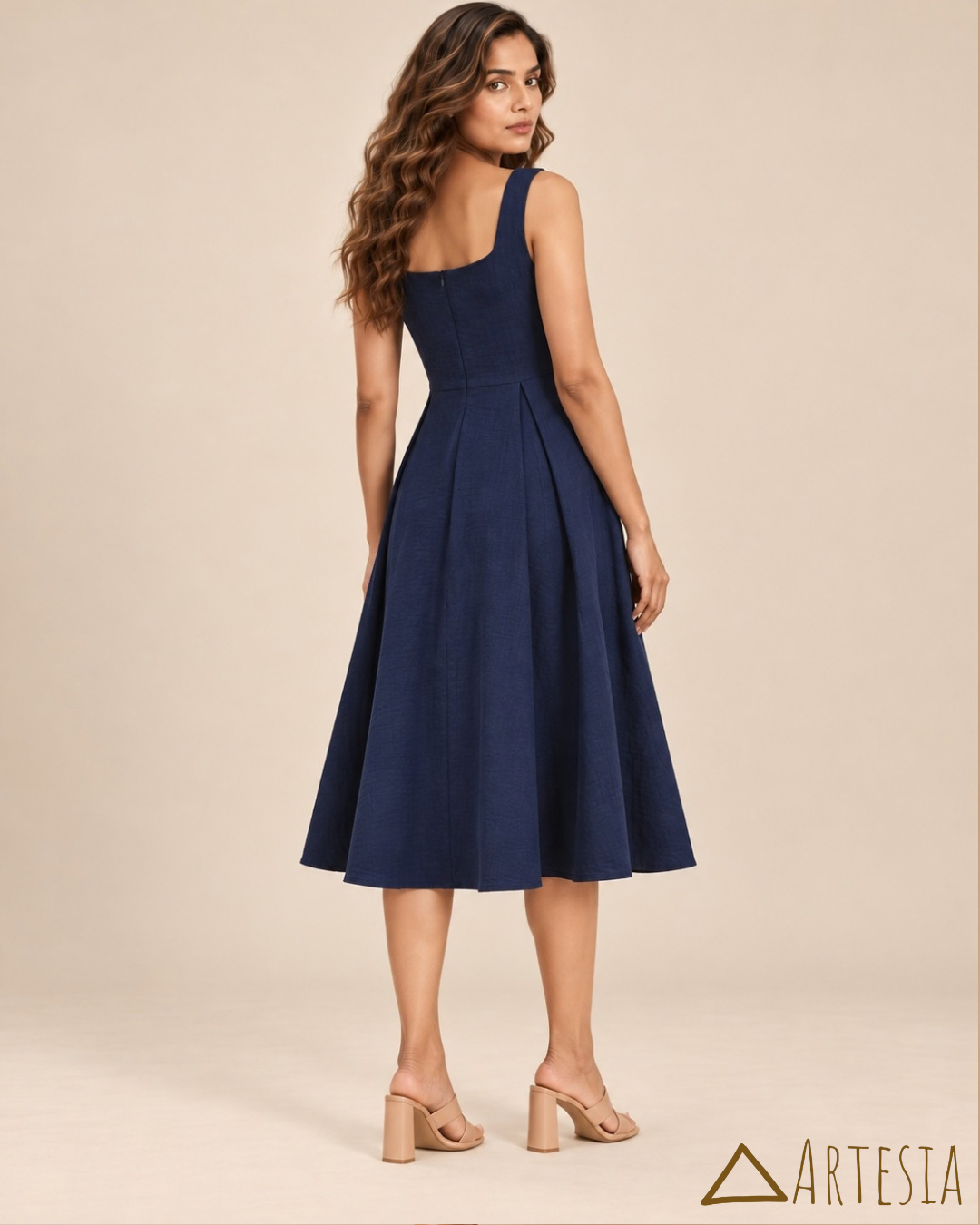 Santorini Navy Dress