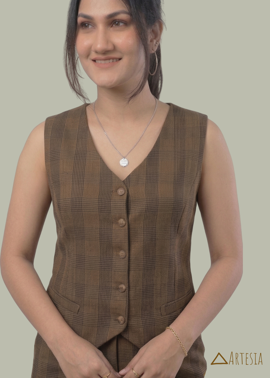 Caspian Check Tailored Duo - Top