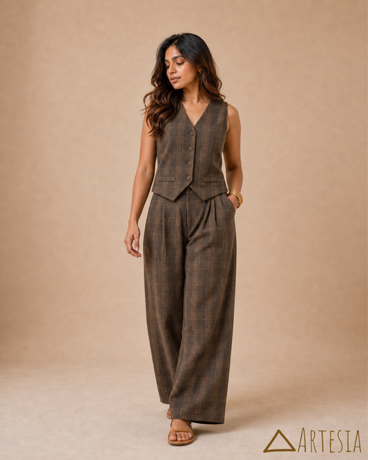 Caspian Check Tailored Duo - Pant