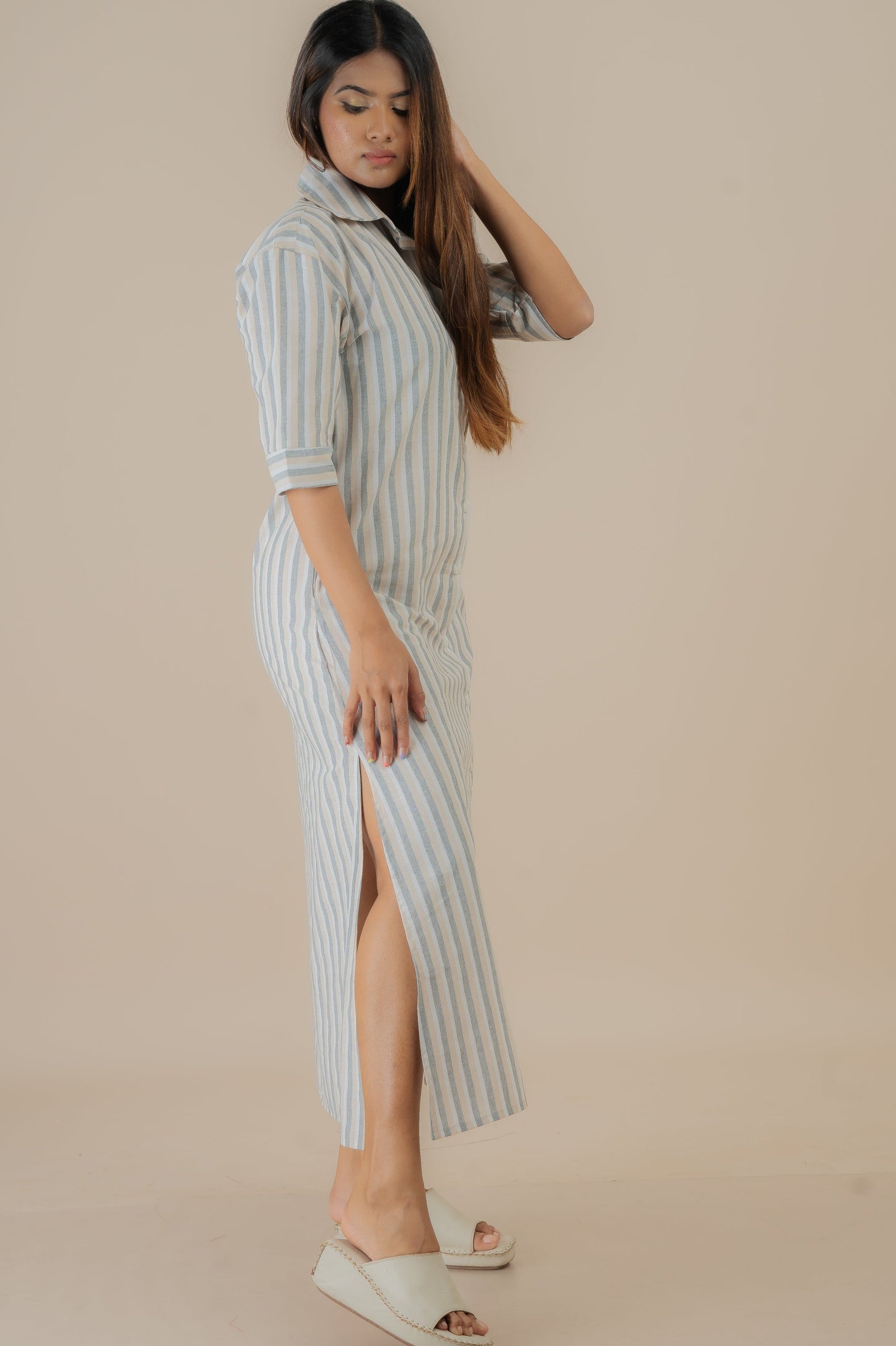 Marseille Stripe Shirt Dress