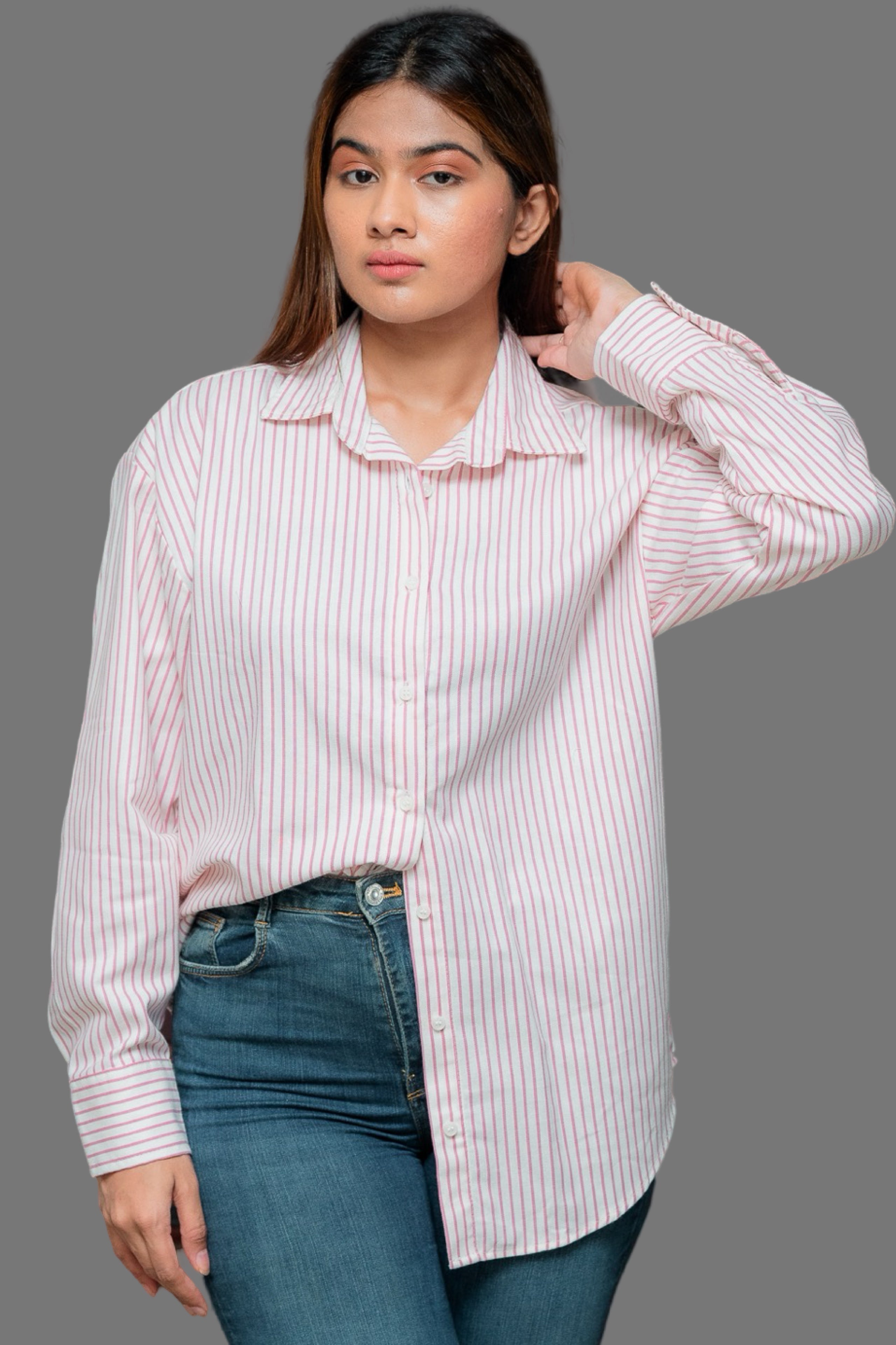 Pretty Blush Stripes Top main image 0