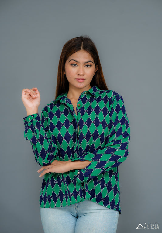 Emerald Mosaic Shirt