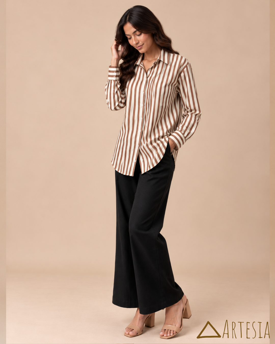 Capri Espresso Stripe Shirt