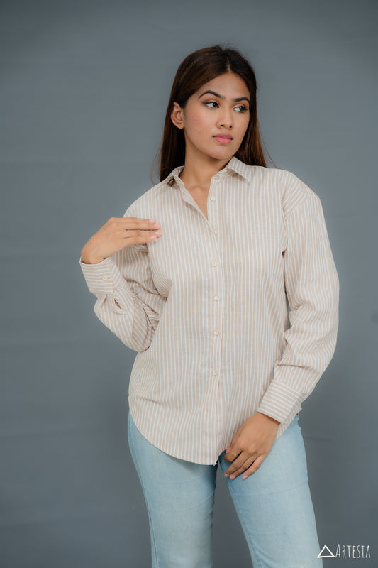 Desert Breeze linen stripe Shirt