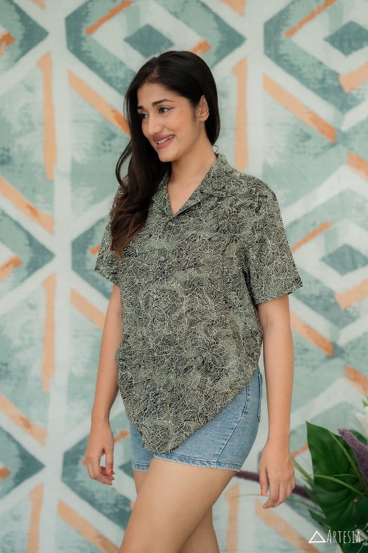 Olive Fern Whisper Shirt