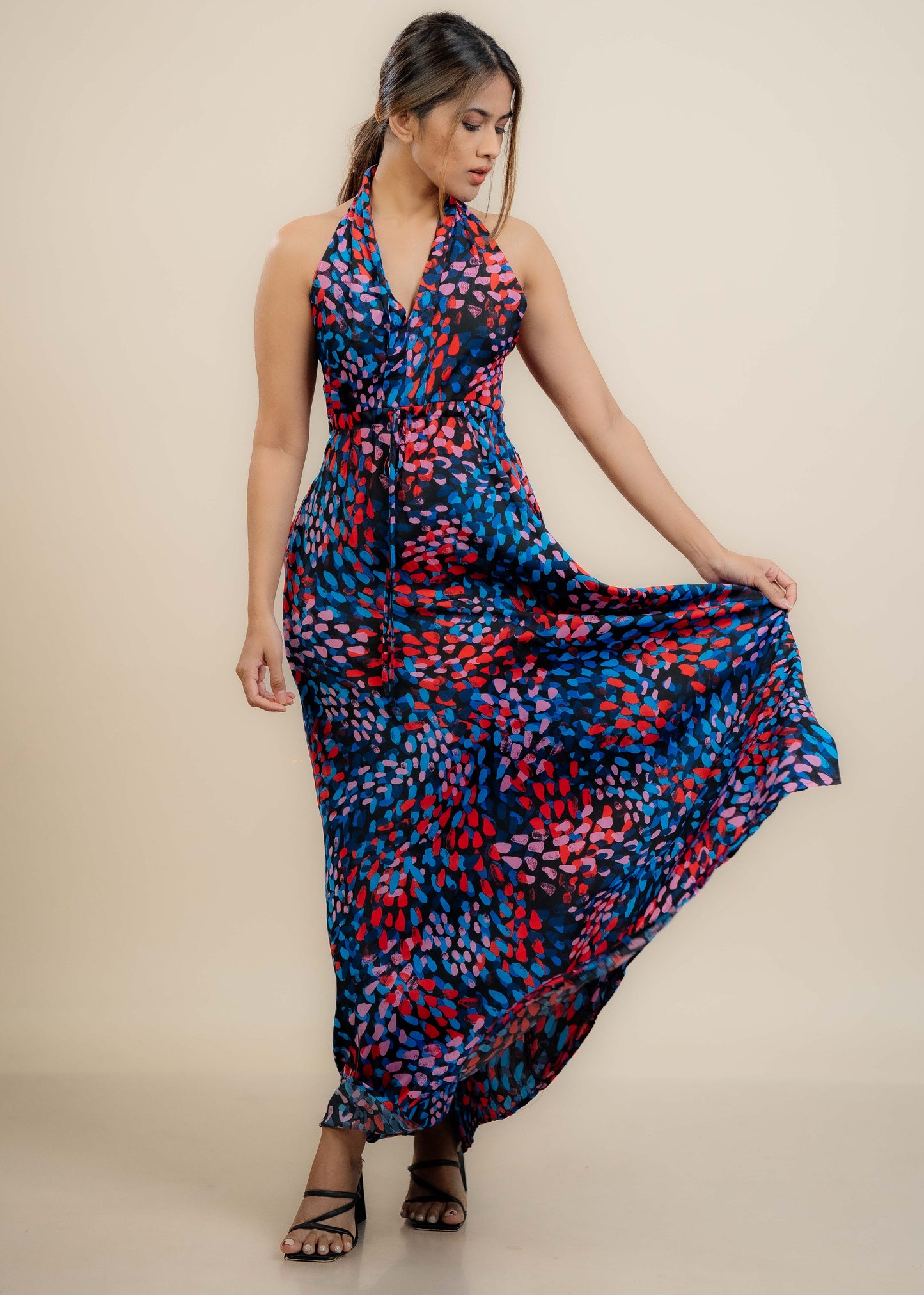 Sapphire Bloom Gala Dress