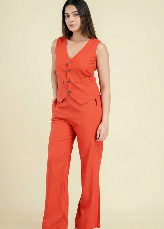 Crimson Bloom Co-ords - Pant