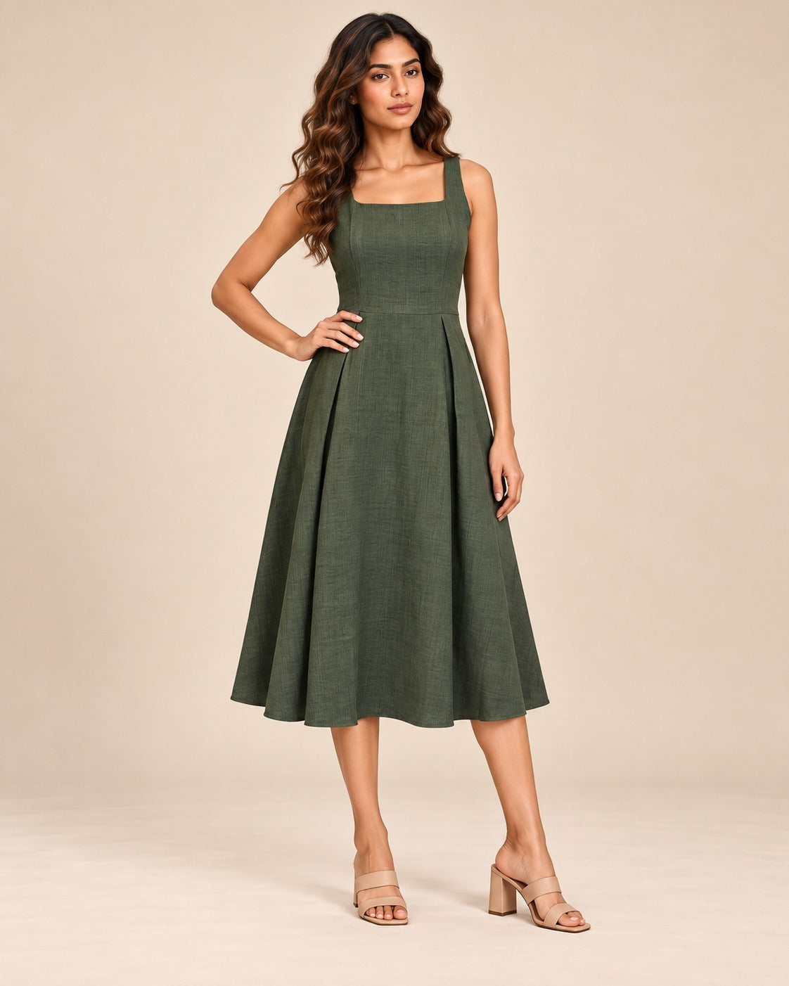 Provence Olive Dress